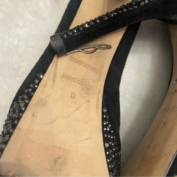 B Brian Atwood bea studded platform pumps rhinestone embellished - Picture 5 of 11